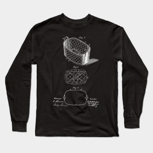 splint laundry basket Vintage Patent Hand Drawing Long Sleeve T-Shirt